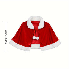 Christmas Small Cloak Cape Santa Claus Shawl Cosplay Costume Props