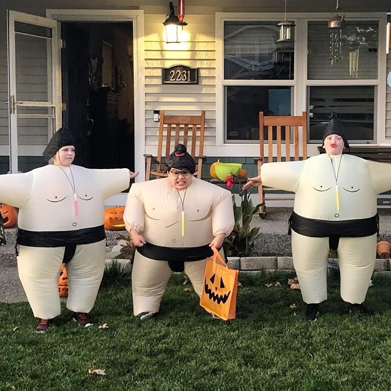 Inflatable Sumo Costume Funny Halloween Cosplay Props
