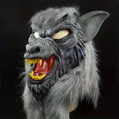 Men's Halloween Wolf Head Gloves Animal Mask Masquerade Funny Mask