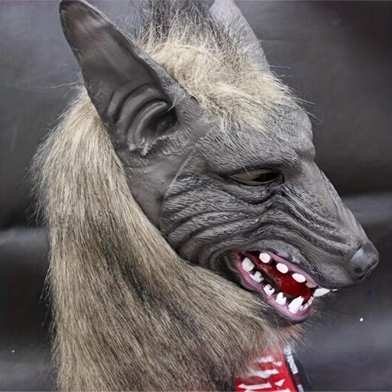 Men's Halloween Wolf Head Gloves Animal Mask Masquerade Funny Mask