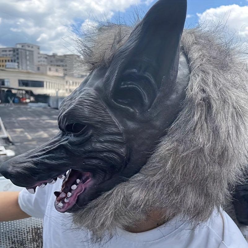 Men's Halloween Wolf Head Gloves Animal Mask Masquerade Funny Mask