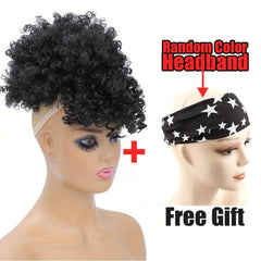 Afro Short Curly Hair With Bangs Bikini Synthetic Wig