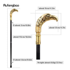 Golden Long Head Eagle Walking Stick Cosplay Cane Knob Crosier