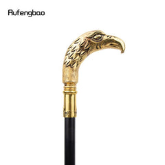 Golden Long Head Eagle Walking Stick Cosplay Cane Knob Crosier