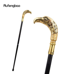Golden Long Head Eagle Walking Stick Cosplay Cane Knob Crosier