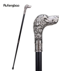 Sliver Loyal Dog Head Walking Cane Decorative Gentleman Cosplay Ca