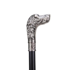 Sliver Loyal Dog Head Walking Cane Decorative Gentleman Cosplay Ca