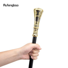 Golden Flower Round Handle Walking Stick Decorative Cane Knob 36-61inch