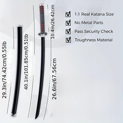 Halloween Samurai Blade Disassembly Style Bamboo Sword Prop