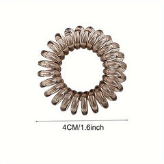 9pcs Elastic Telephone Cord Hair Ties Waterproof Jelly Colors Hair Ropes