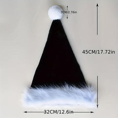 Santa Claus Hat Red Mask And Eyebrow Christmas Decorations For Parties