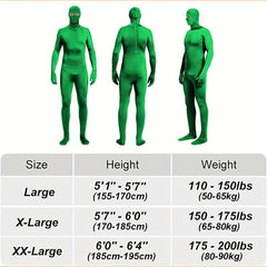 Spandex Zentai Costume Full Bodysuit Unisex Halloween Disappearing Man Body Suit