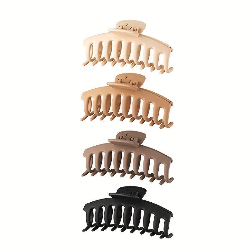4pcs Set Solid Hair Claw for Girls Women Hair Accessories