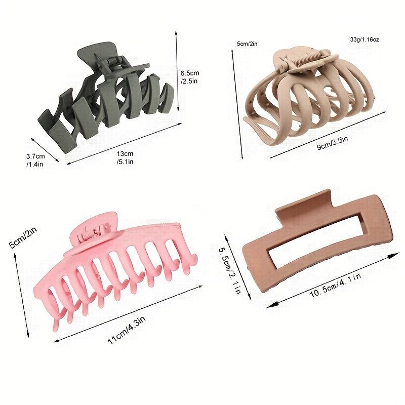 4pcs Set Solid Hair Claw for Girls Women Hair Accessories