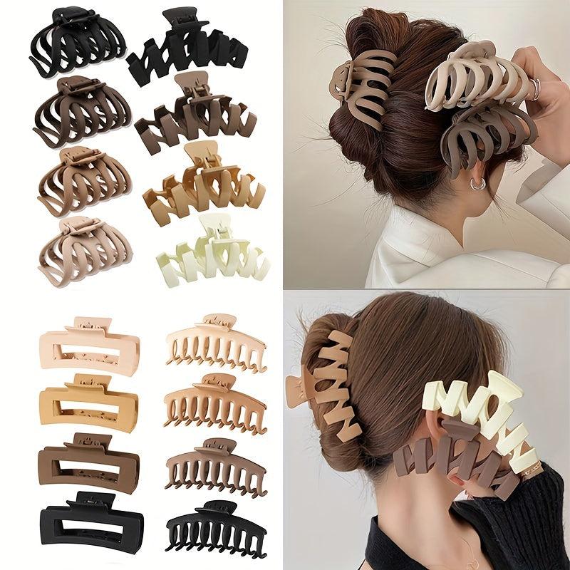4pcs Set Solid Hair Claw for Girls Women Hair Accessories