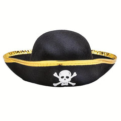 3pcs Set Pirate Costume Accessories Hat Hook Eye Mask Halloween Party