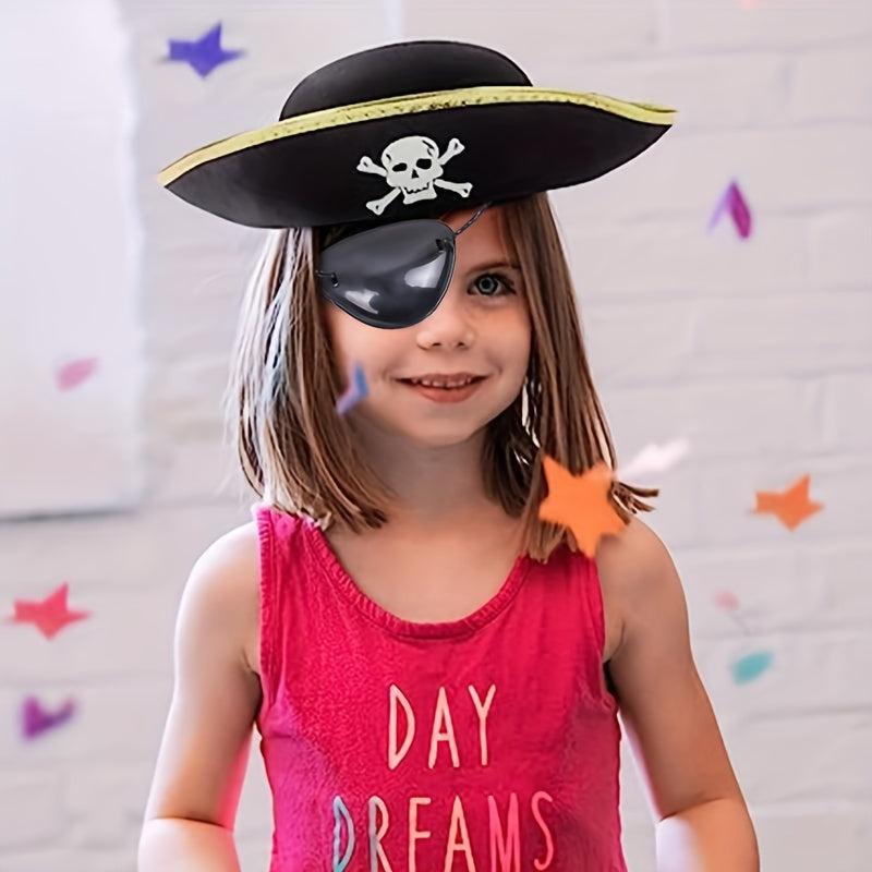 3pcs Set Pirate Costume Accessories Hat Hook Eye Mask Halloween Party