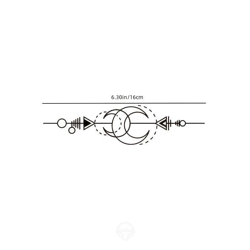 Waterproof Moon Semi-Permanent Tattoo Sticker