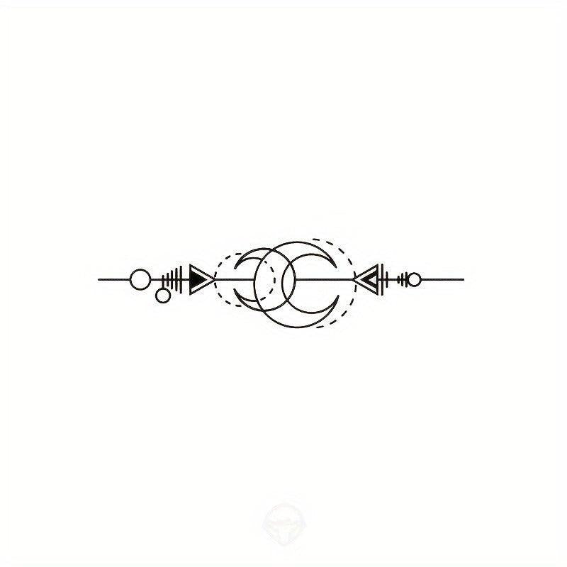 Waterproof Moon Semi-Permanent Tattoo Sticker