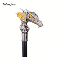 Golden Dragon Head Walking Cane Decorative Stick Gentleman Cosplay 36.6in