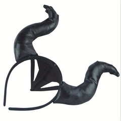 Halloween Witch Elf Wings & Demon Horns Headband Set
