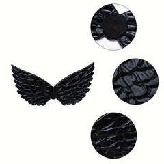 Halloween Witch Elf Wings & Demon Horns Headband Set