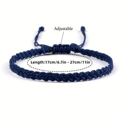 Spandex Braided Cord Bracelet Adjustable Macrame Bracelet