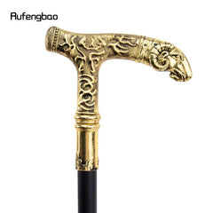 Golden Goat Handle Walking Stick 35-43inch