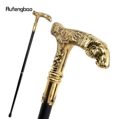 Golden Goat Handle Walking Stick 35-43inch