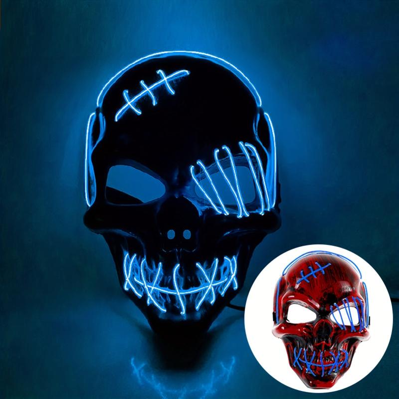 Men's One Eyed Luminous Mask Halloween Horror Mask