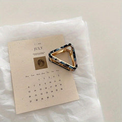 Geometric Acetate Hair Claw Clamps Metal Hair Clip Decorative Hair Accessories
