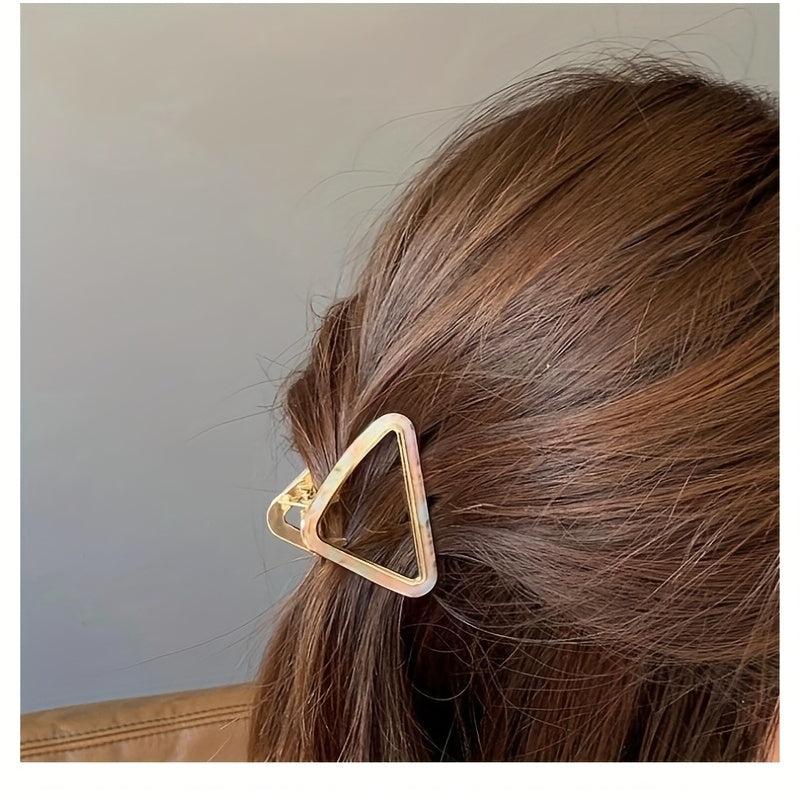 Geometric Acetate Hair Claw Clamps Metal Hair Clip Decorative Hair Accessories
