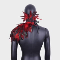 Feather Scarf Shawl Halloween Cosplay Costume Props Feather Cape Shawl