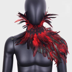 Feather Scarf Shawl Halloween Cosplay Costume Props Feather Cape Shawl