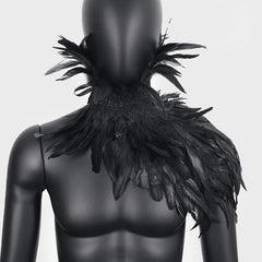 Feather Scarf Shawl Halloween Cosplay Costume Props Feather Cape Shawl