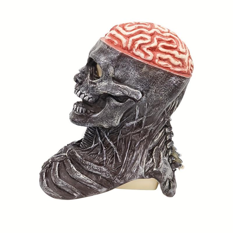 Men's Horror Brain Latex Mask Halloween Skull Mask