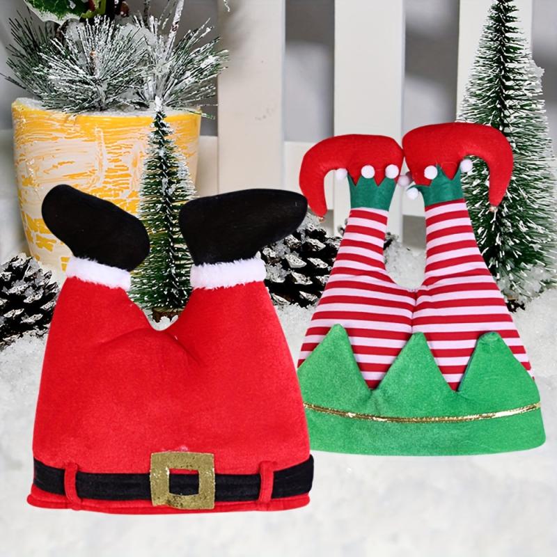 Funny Upside Down Christmas Hat Party Decoration