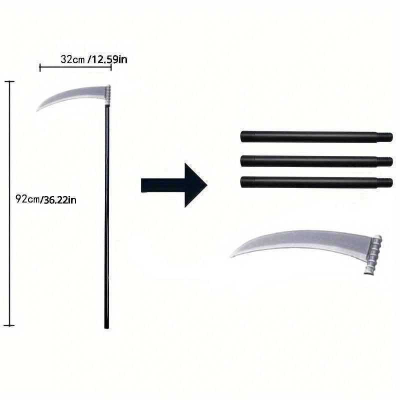 4pcs Halloween Adult Grim Reaper Costume Props Masquerade Set