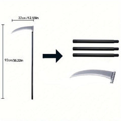 4pcs Halloween Adult Grim Reaper Costume Props Masquerade Set