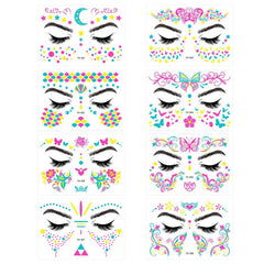 Neon Butterfly Waterproof Face Sticker
