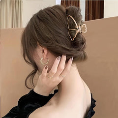 Large Gold Butterfly Metal Hair Claw Hair Accessory for Women Girls