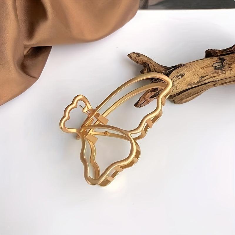 Large Gold Butterfly Metal Hair Claw Hair Accessory for Women Girls