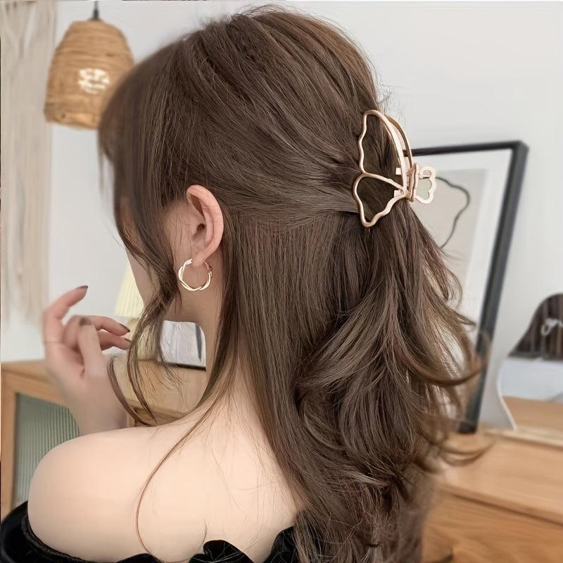 Large Gold Butterfly Metal Hair Claw Hair Accessory for Women Girls