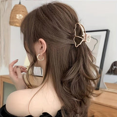 Large Gold Butterfly Metal Hair Claw Hair Accessory for Women Girls