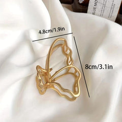 Large Gold Butterfly Metal Hair Claw Hair Accessory for Women Girls