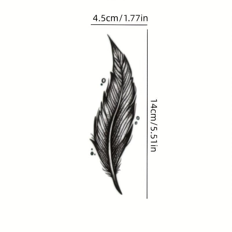 Feather 2-Week Herbal Waterproof Tattoo Stickers Semi Permanent