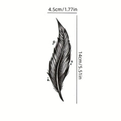 Feather 2-Week Herbal Waterproof Tattoo Stickers Semi Permanent
