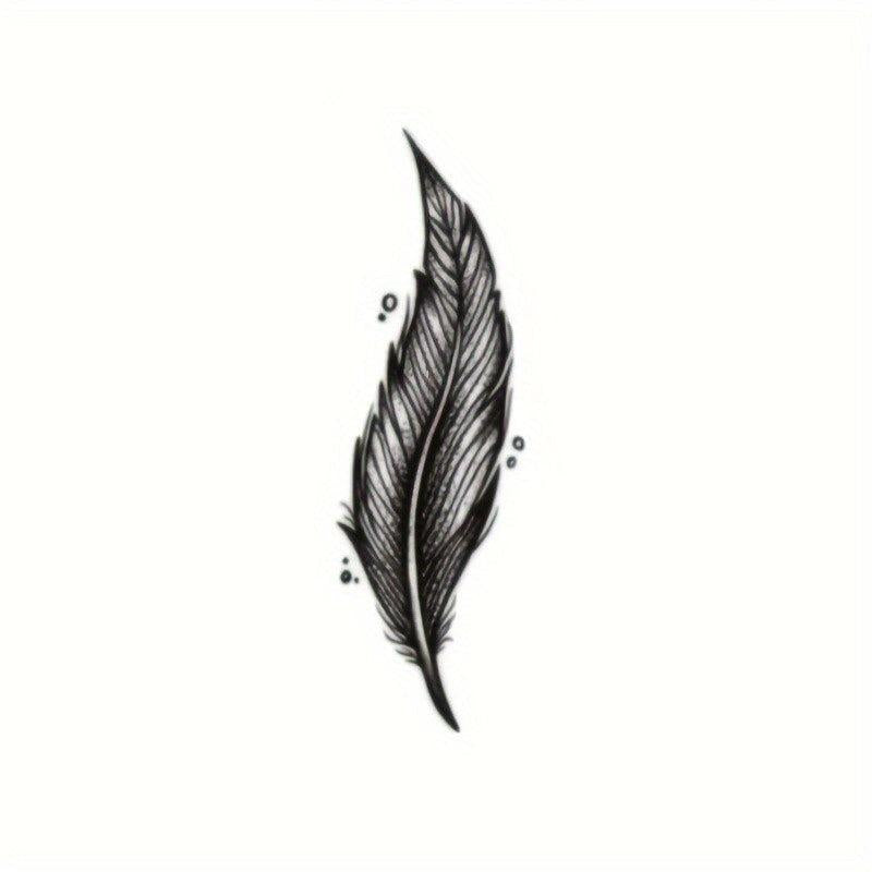 Feather 2-Week Herbal Waterproof Tattoo Stickers Semi Permanent