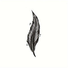 Feather 2-Week Herbal Waterproof Tattoo Stickers Semi Permanent