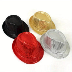 Unisex Sequin Party Show Bowler Hat For Kids
